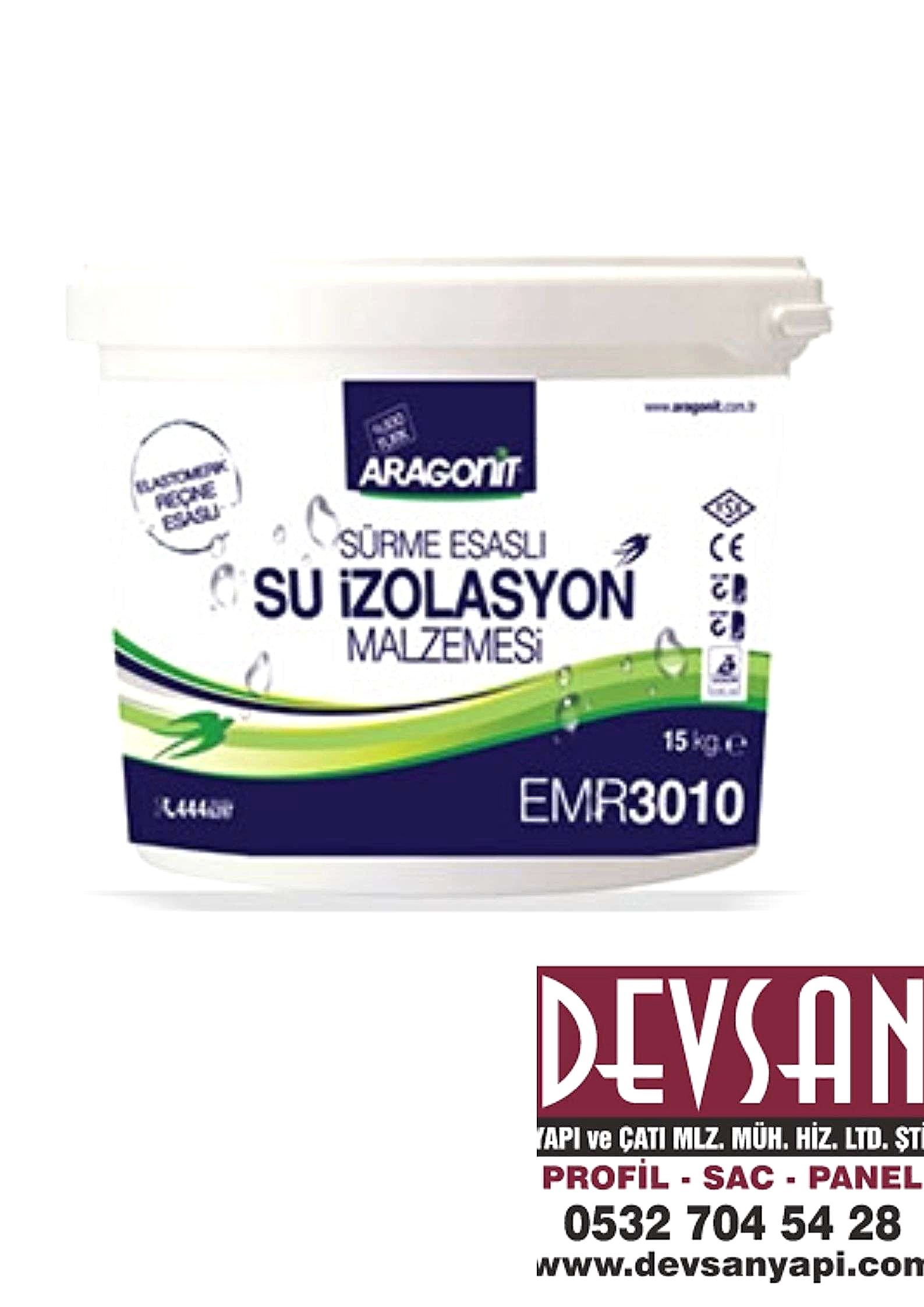 Aragonit Sürme Esaslı Su İzolasyon Harcı Elastomerik 15/1Şeffaf